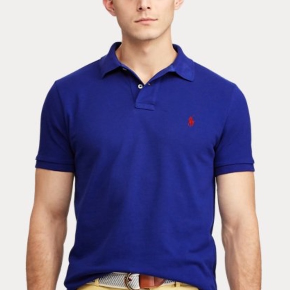 royal blue polo shirt men